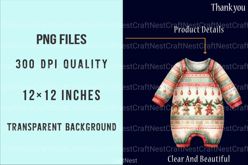 Christmas Baby Shower Clipart Bundle - CraftNest - Digital Crafting and Art