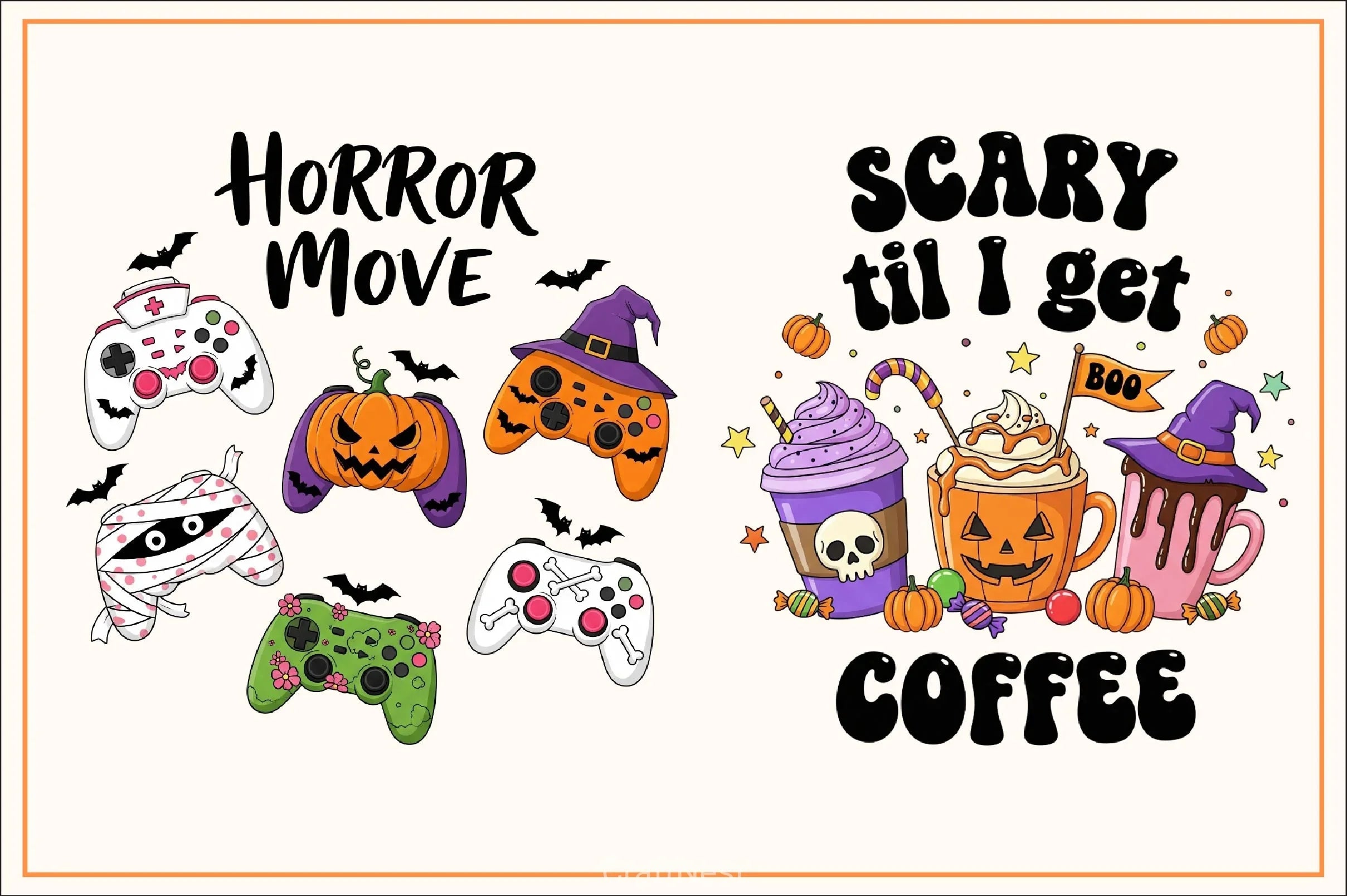 Groovy Halloween Clipart Bundle 13 - CraftNest - Digital Crafting and Art