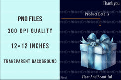 Blue Christmas Clipart Bundle: Santa, Presents & Bells - CraftNest - Digital Crafting and Art