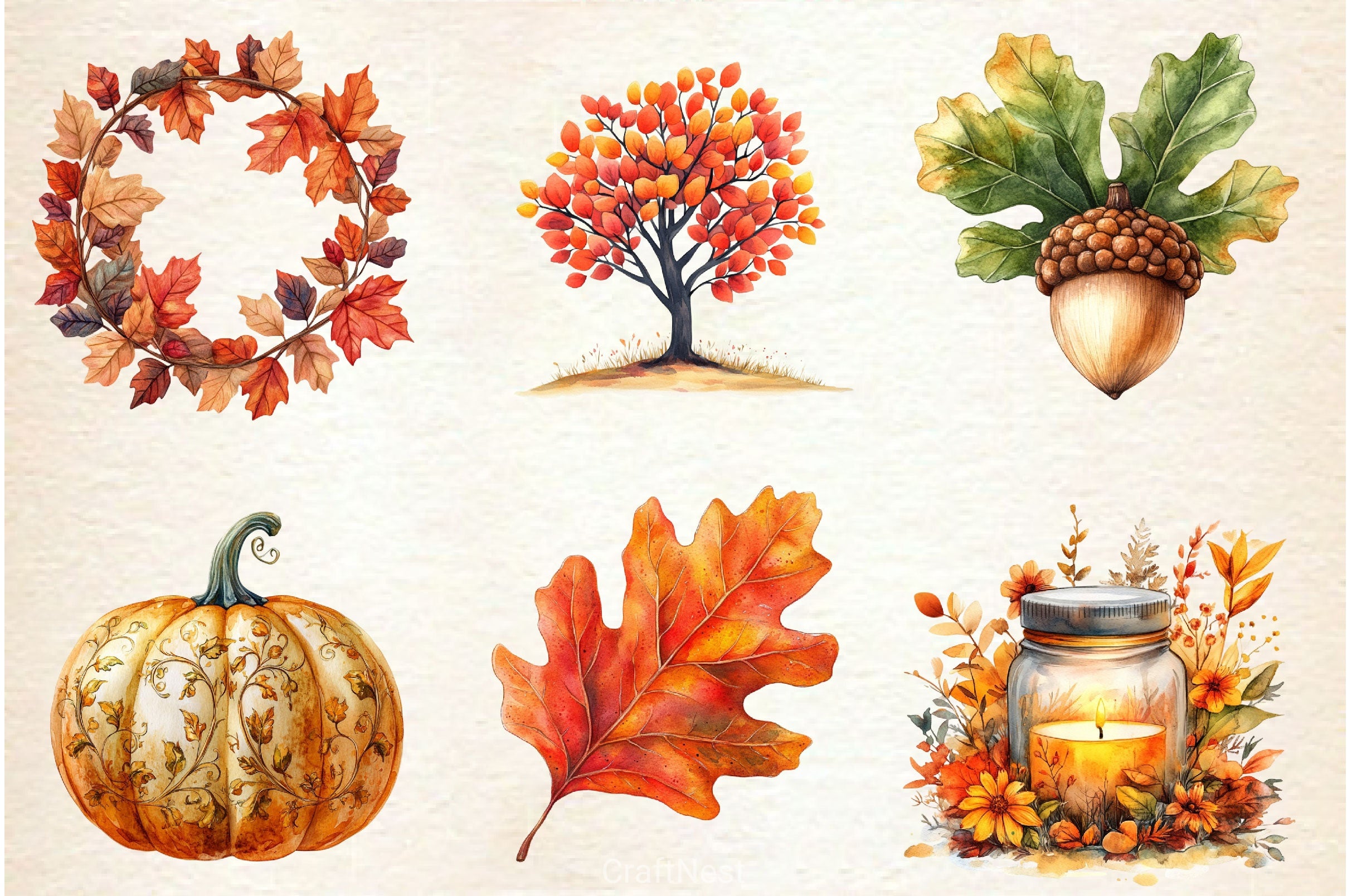 Lovely Autumn Clipart Bundle - CraftNest - Digital Crafting and Art