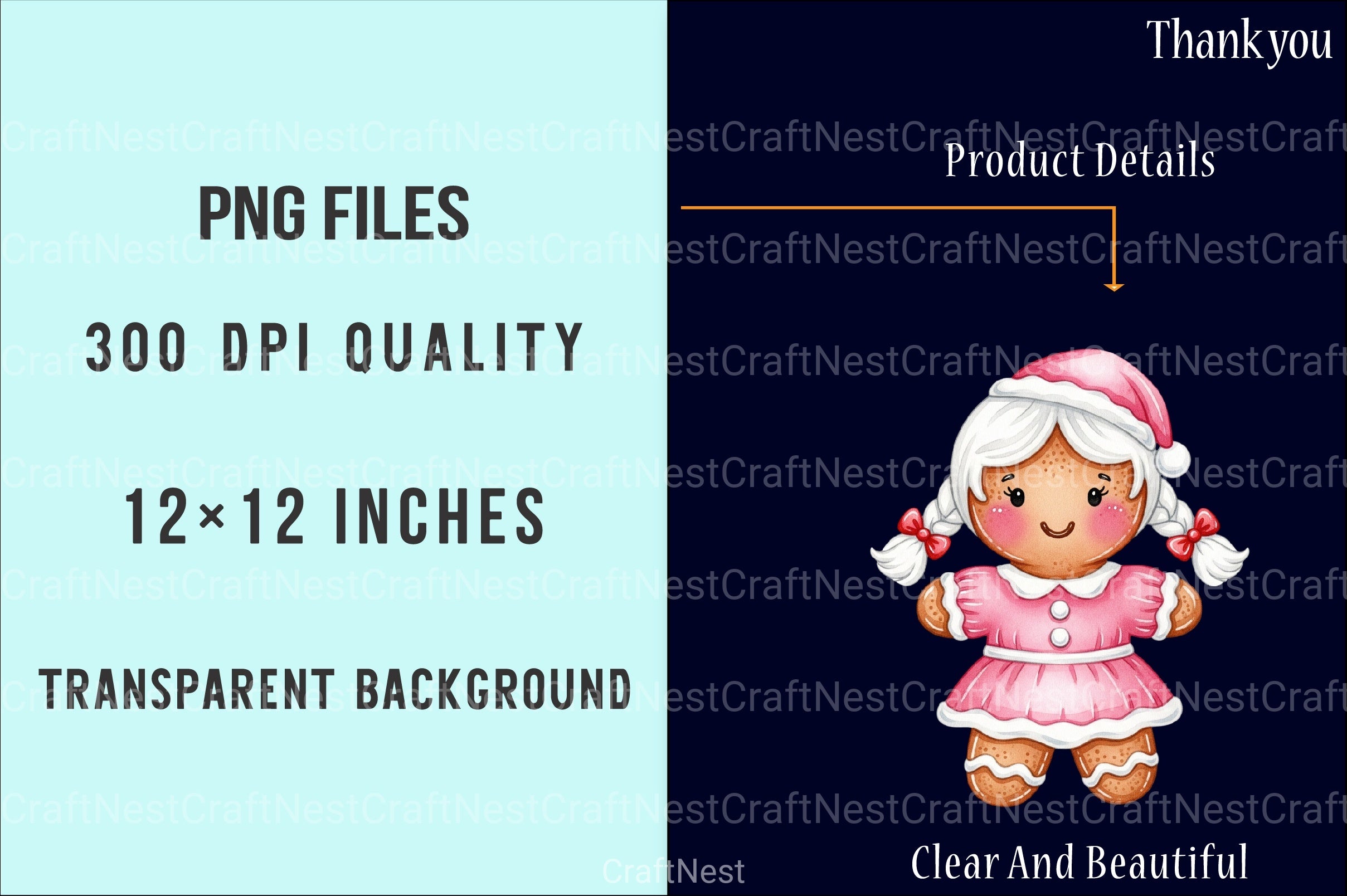 Christmas Gingerbread Man Clipart Bundle 4 - CraftNest - Digital Crafting and Art