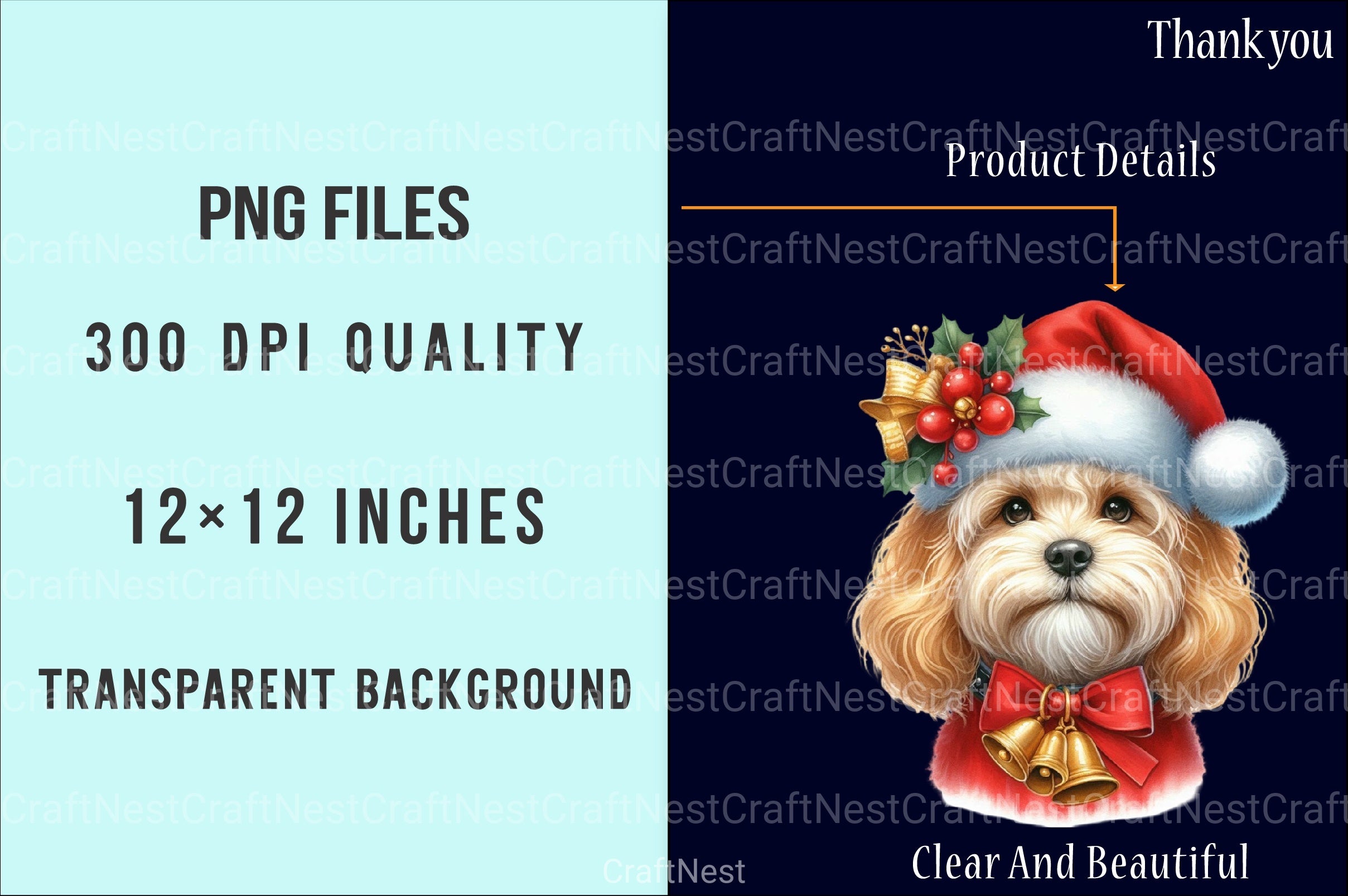 Christmas Dogs Clipart Bundle 666 - CraftNest - Digital Crafting and Art