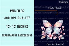 Floral Butterfly Clipart Bundle 56 - CraftNest - Digital Crafting and Art
