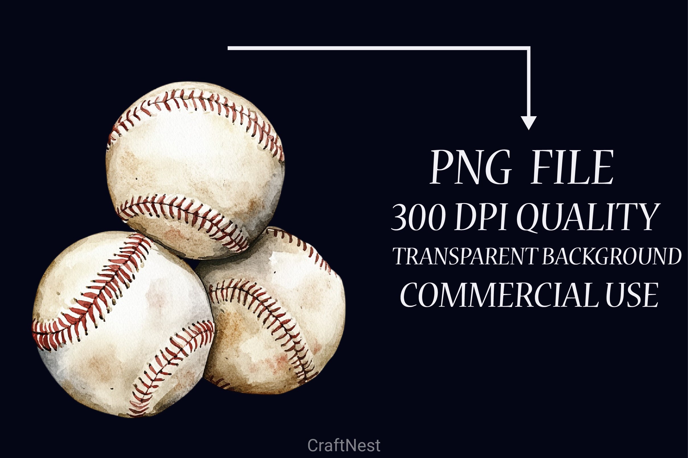 Baseball Elements Clipart Bundle - CraftNest - Digital Crafting and Art