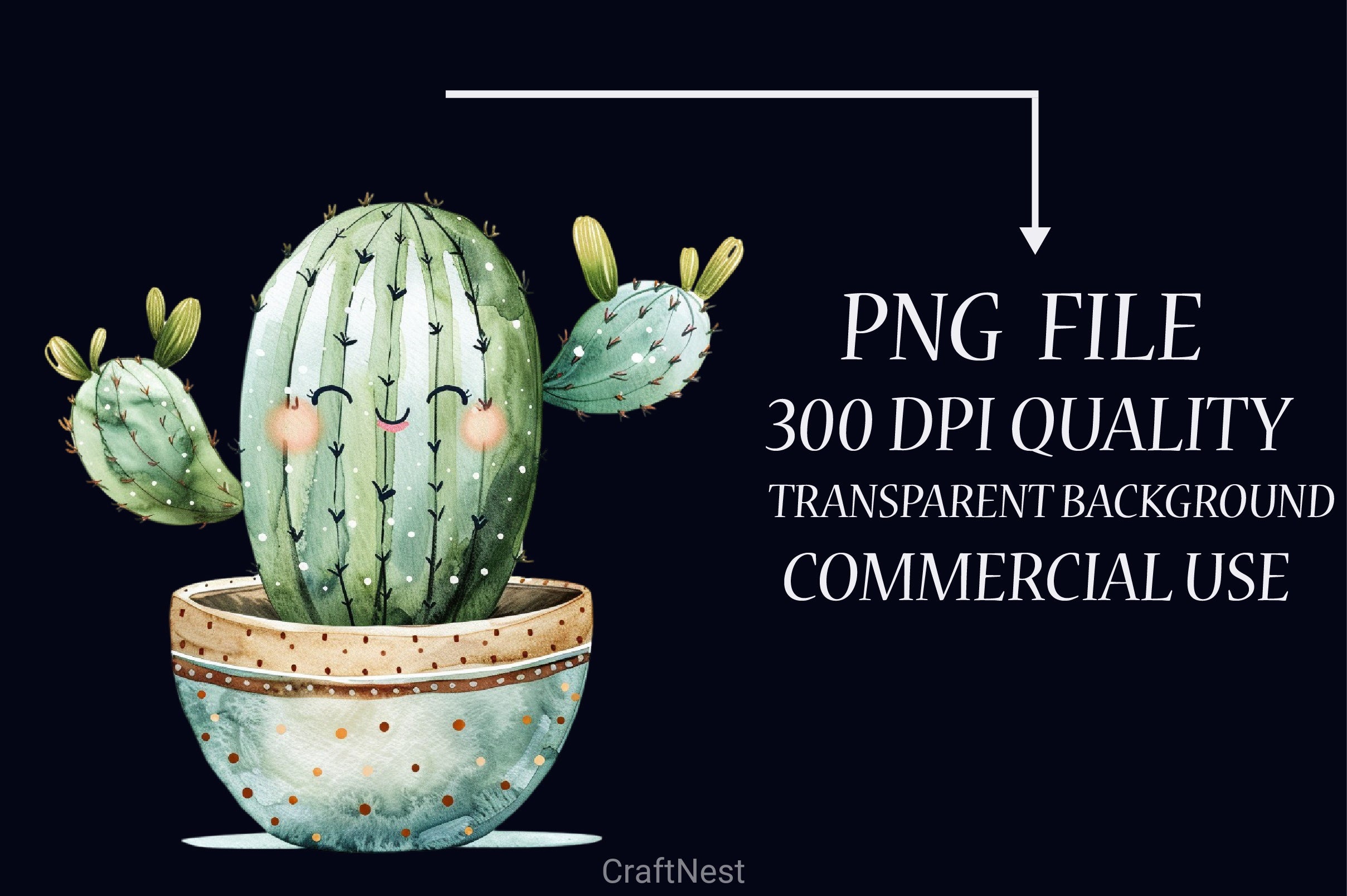 Summer Cactus Clipart Bundle 3 - CraftNest - Digital Crafting and Art