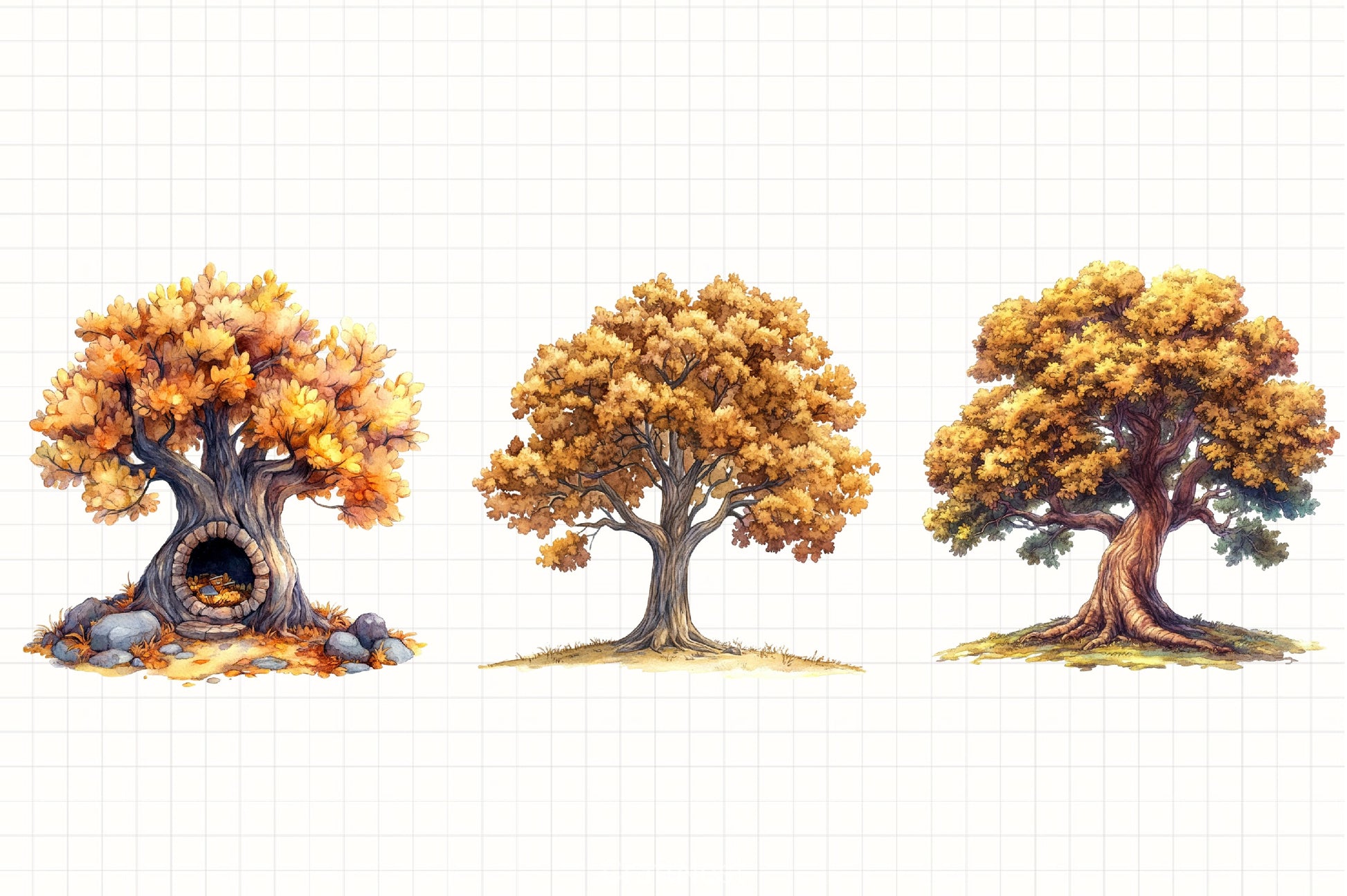 Autumn Trees Clipart Bundle - CraftNest - Digital Crafting and Art