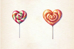 Heart Shaped Lollipops Clipart Bundle - CraftNest - Digital Crafting and Art