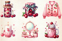 Coquette Cherry Clipart Bundle - CraftNest - Digital Crafting and Art