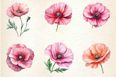 Spring Poppies Clipart Bundle - CraftNest - Digital Crafting and Art