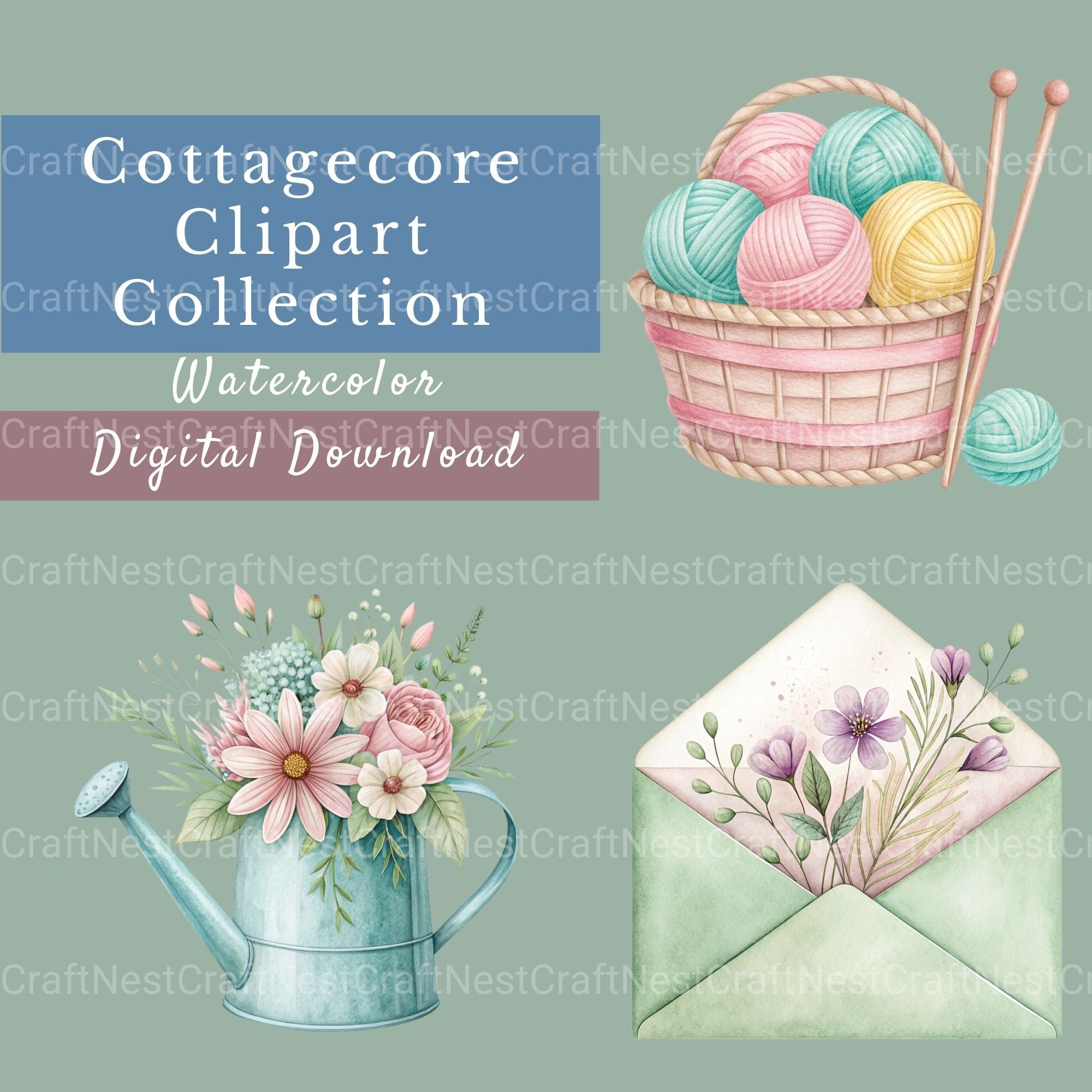 Cottagecore Clipart Bundle - CraftNest - Digital Crafting and Art
