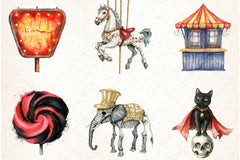 Spooky Circus Clipart Bundle - CraftNest - Digital Crafting and Art