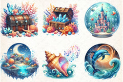 Magical Ocean Clipart Bundle - CraftNest - Digital Crafting and Art