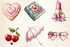 Preppy Coquette Summer Clipart Bundle - CraftNest - Digital Crafting and Art