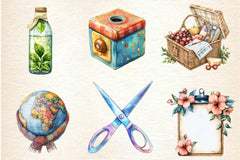 Patchwork Back To School Clipart Bundle - CraftNest - Digital Crafting and Art