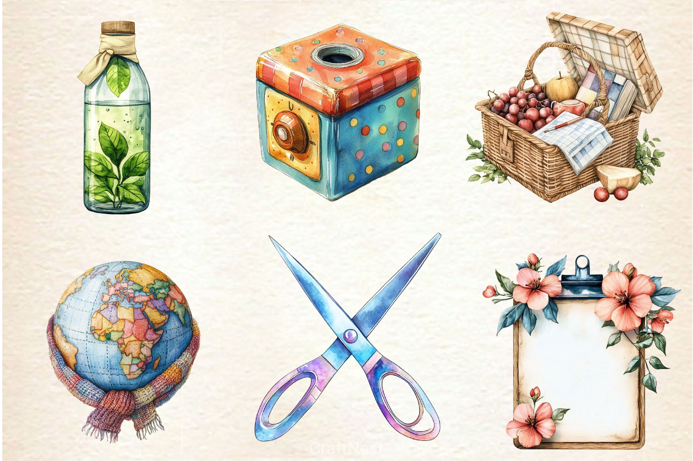 Patchwork Back To School Clipart Bundle - CraftNest - Digital Crafting and Art