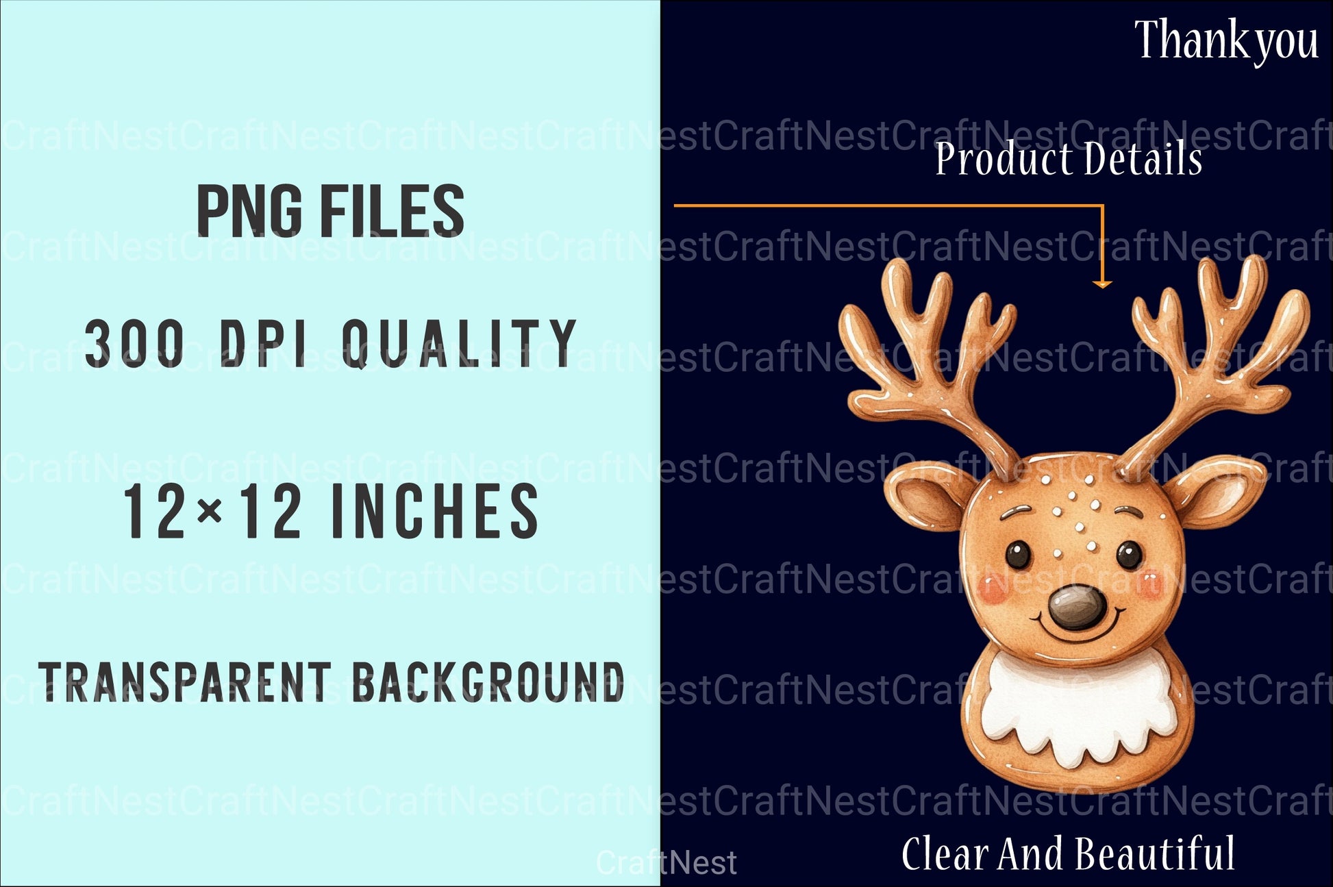 Gingerbread Christmas Cookies Winter Clipart Bundle - CraftNest - Digital Crafting and Art