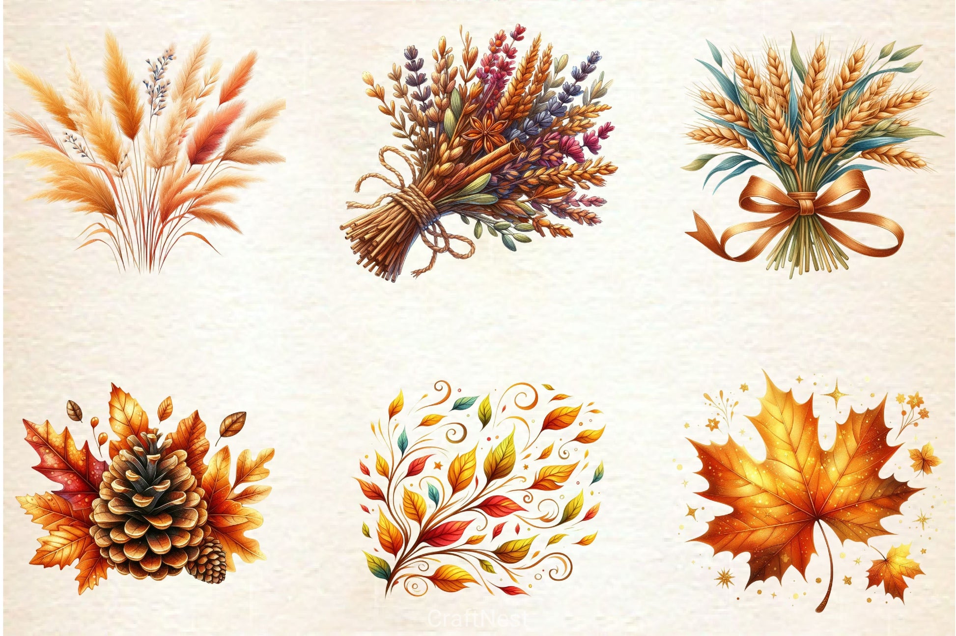Autumn Nature Clipart Bundle - CraftNest - Digital Crafting and Art