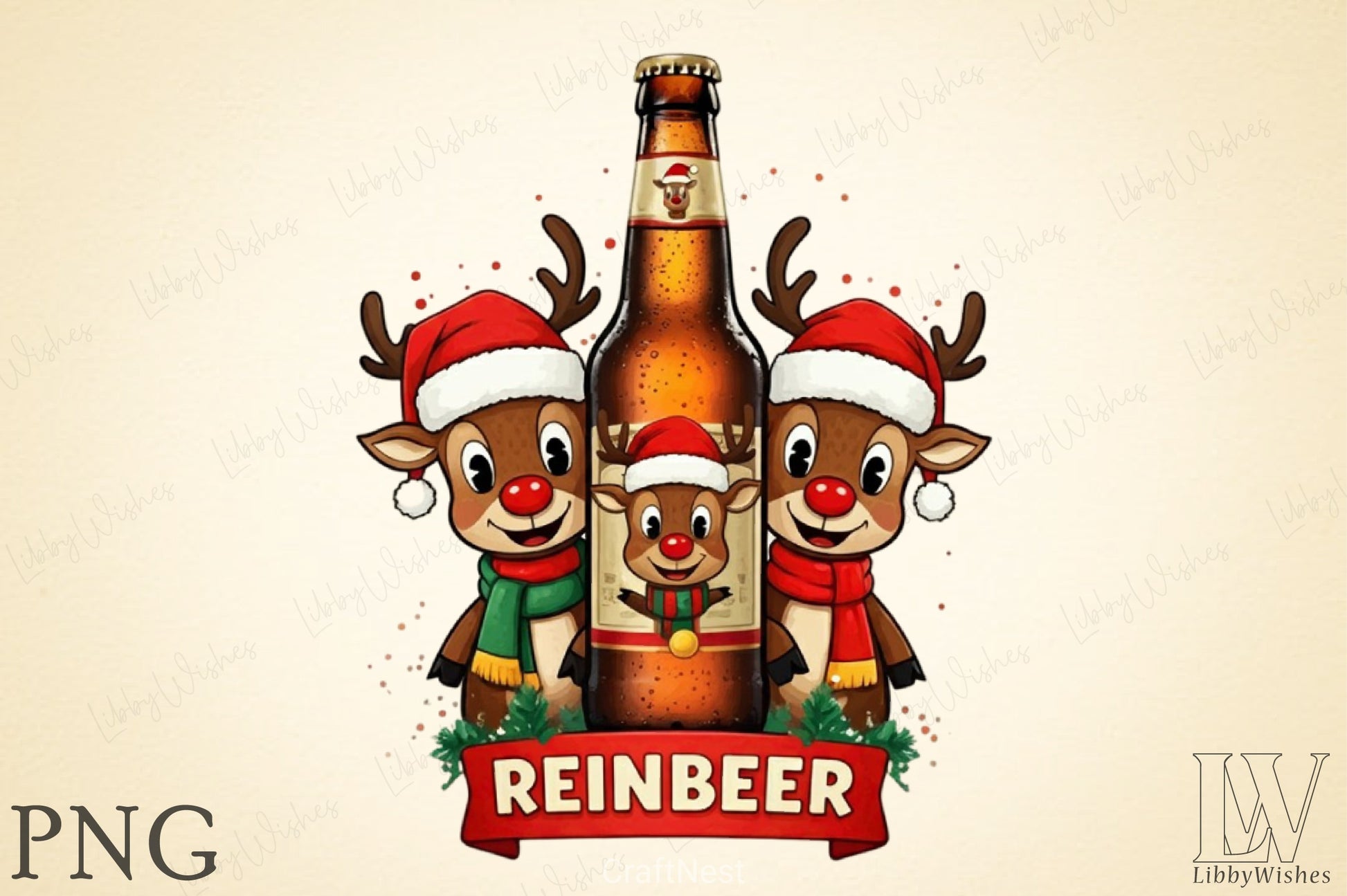 Beer Christmas Funny Clipart Bundle 1 - CraftNest - Digital Crafting and Art