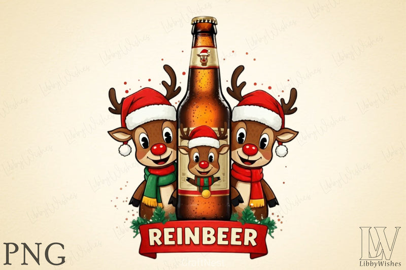 Beer Christmas Funny Clipart Bundle 1 - CraftNest - Digital Crafting and Art