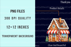 Gingerbread Houses Christmas Cookie Clipart Bundle - CraftNest - Digital Crafting and Art