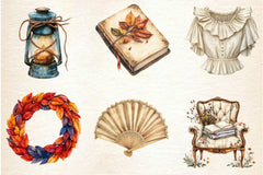 Neutral Rustic Coquette Fall Clipart Bundle 3 - CraftNest - Digital Crafting and Art