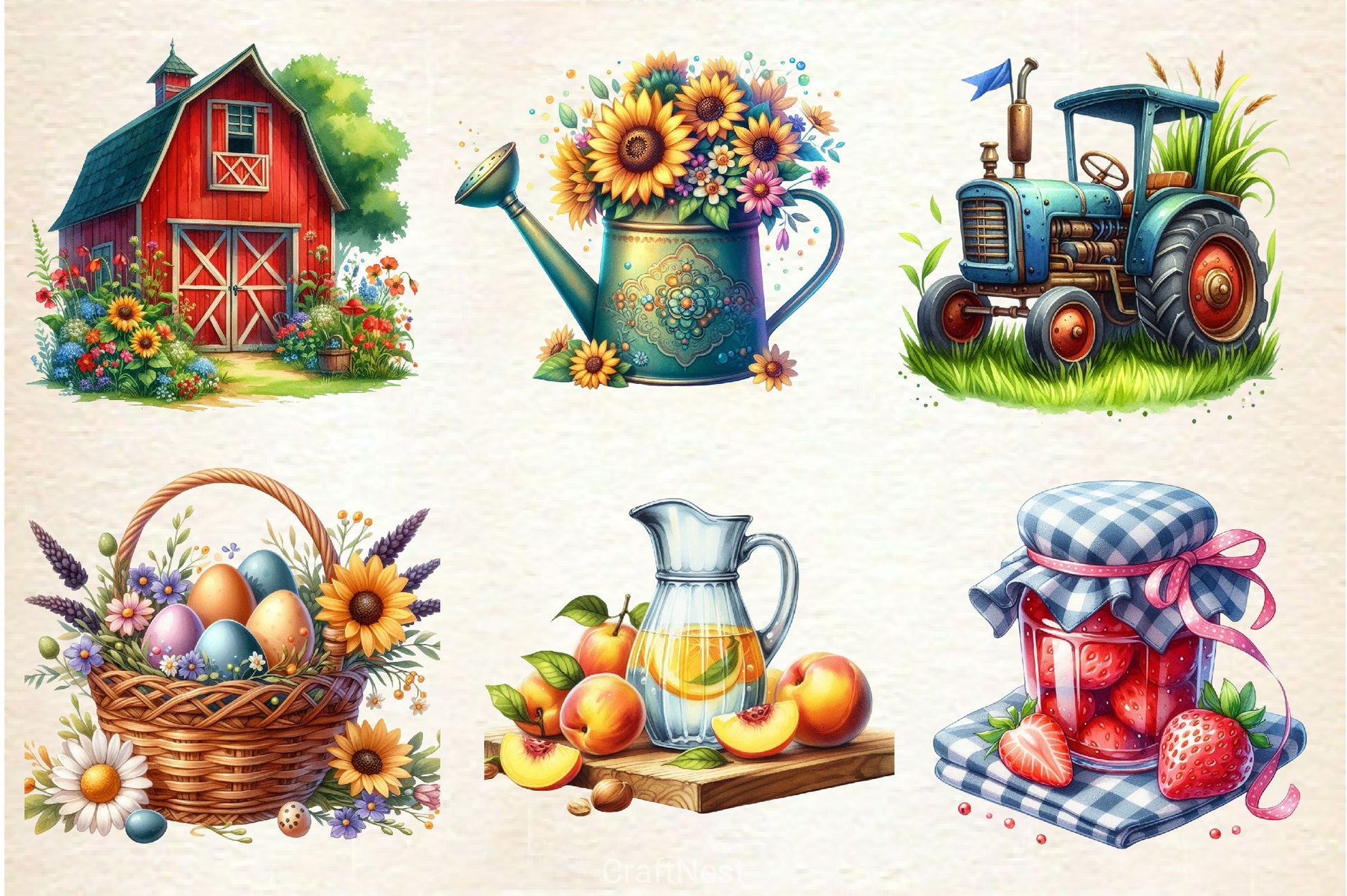 Summer Farming Time Clipart Bundle 2 - CraftNest - Digital Crafting and Art