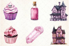 Pink Halloween Clipart Bundle - CraftNest - Digital Crafting and Art