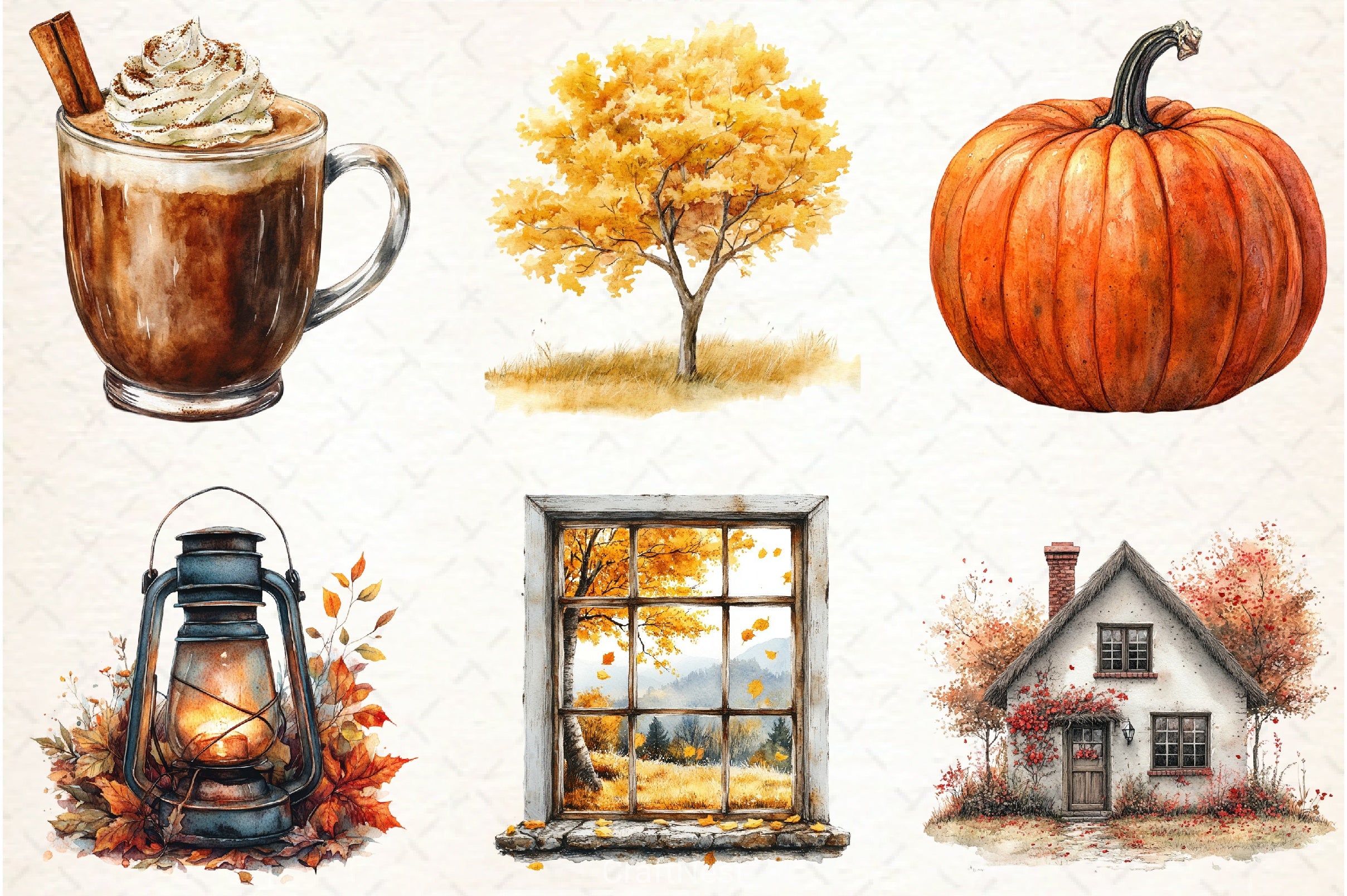 Cozy Autumn Clipart Bundle 9 - CraftNest - Digital Crafting and Art