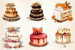 Fall Wedding Cake Clipart Bundle 2 - CraftNest - Digital Crafting and Art