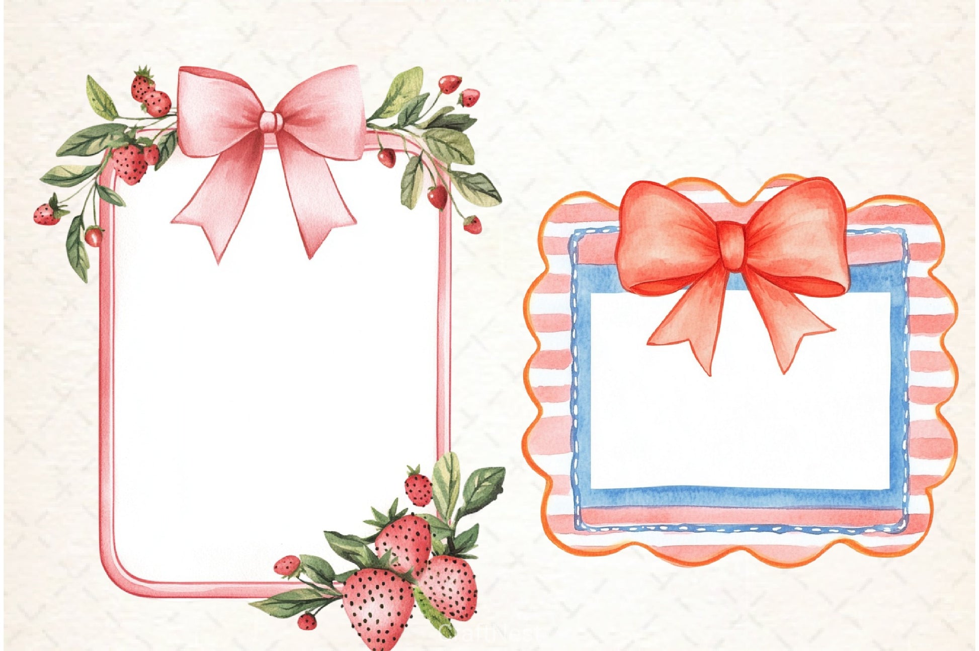 Coquette Summer Frame Clipart Bundle - CraftNest - Digital Crafting and Art