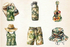 Camouflage Summer Clipart Bundle - CraftNest - Digital Crafting and Art