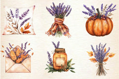 Lavender Fall Clipart Bundle 2 - CraftNest - Digital Crafting and Art