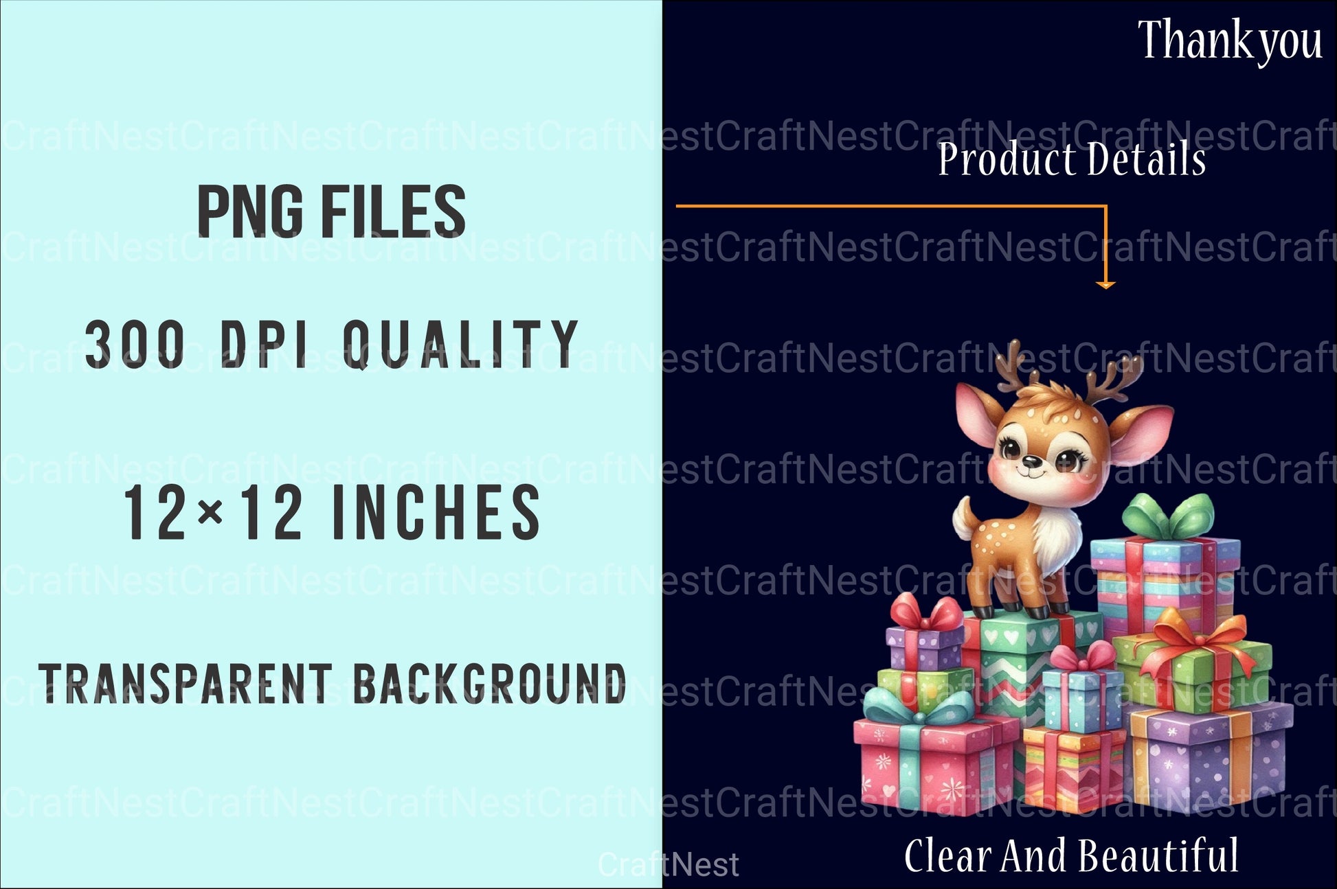 Funny Reindeer Christmas Clipart Bundle 8 - CraftNest - Digital Crafting and Art