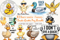 Sarcastic Ducks Quotes Clipart Bundle - CraftNest - Digital Crafting and Art