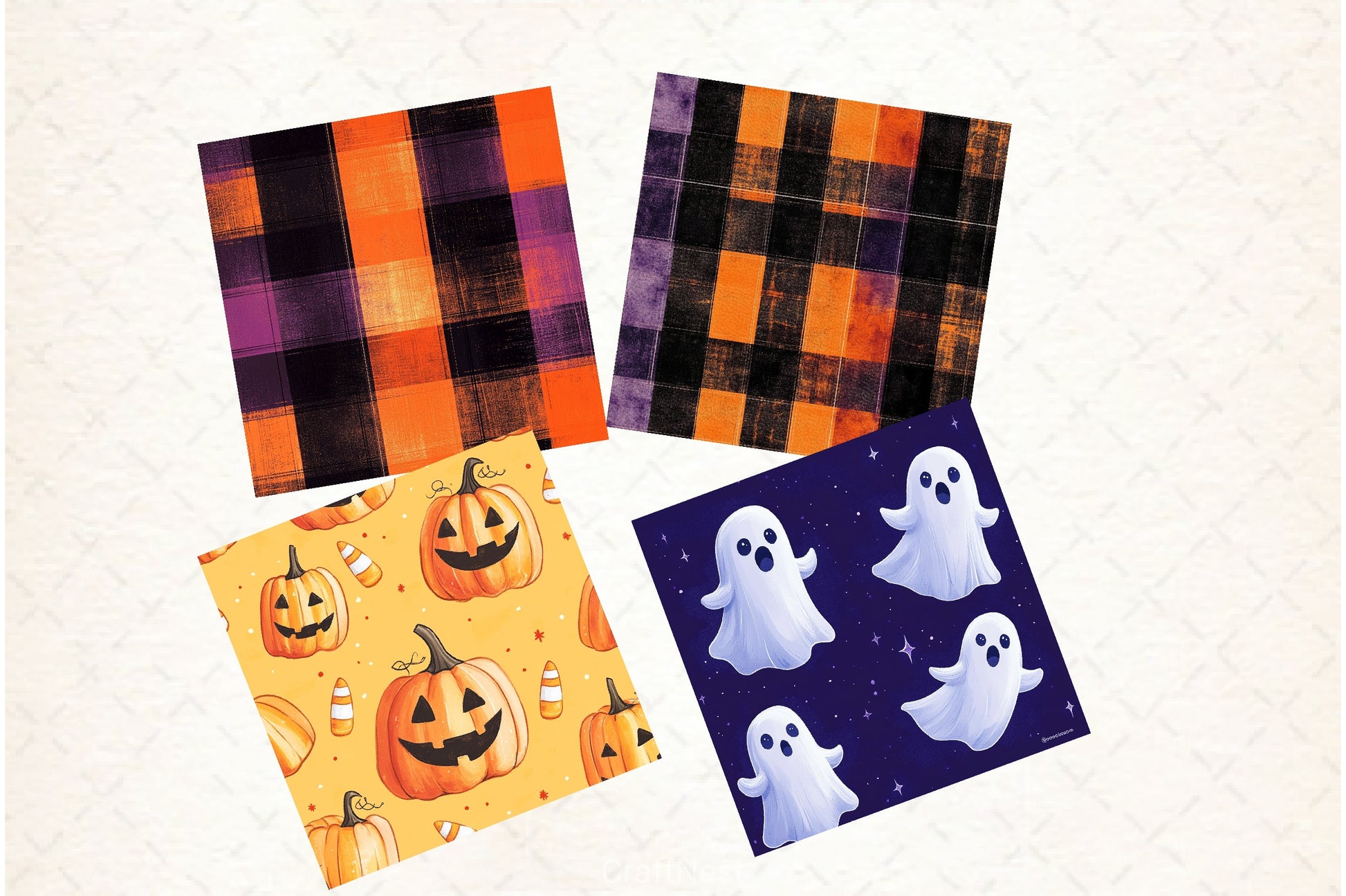 Halloween Digital Paper Pack 4 - CraftNest - Digital Crafting and Art