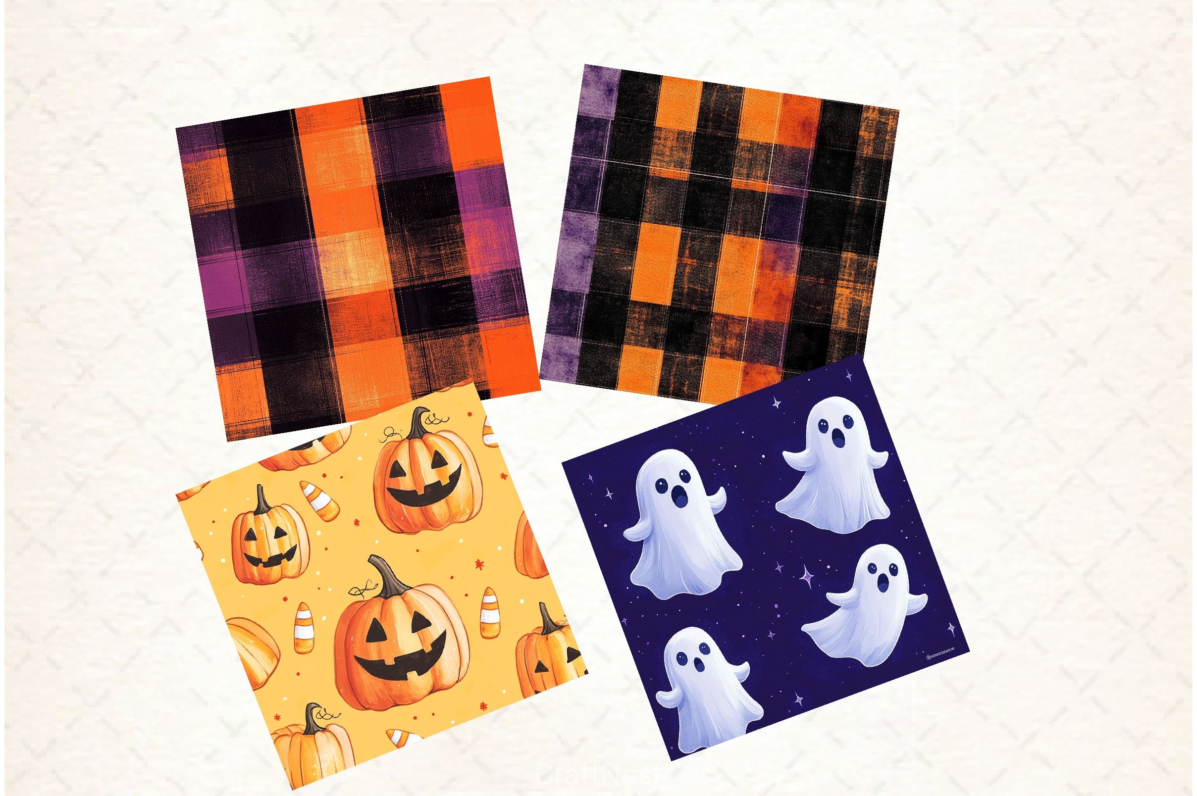 Halloween Digital Paper Pack 4 - CraftNest - Digital Crafting and Art