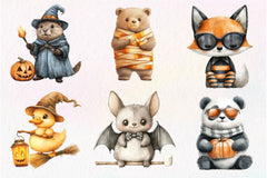 Quirky Halloween Animals Clipart Bundle - CraftNest - Digital Crafting and Art