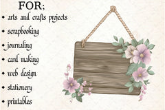 Wooden Sign Clipart Bundle 1 - CraftNest - Digital Crafting and Art