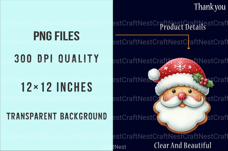 Christmas Cookies Clipart Bundle: Art Graphics & Sweet Treats - CraftNest - Digital Crafting and Art