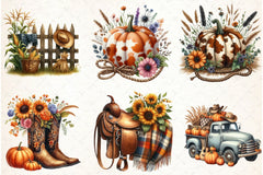 Cowboy Autumn Clipart Bundle - CraftNest - Digital Crafting and Art
