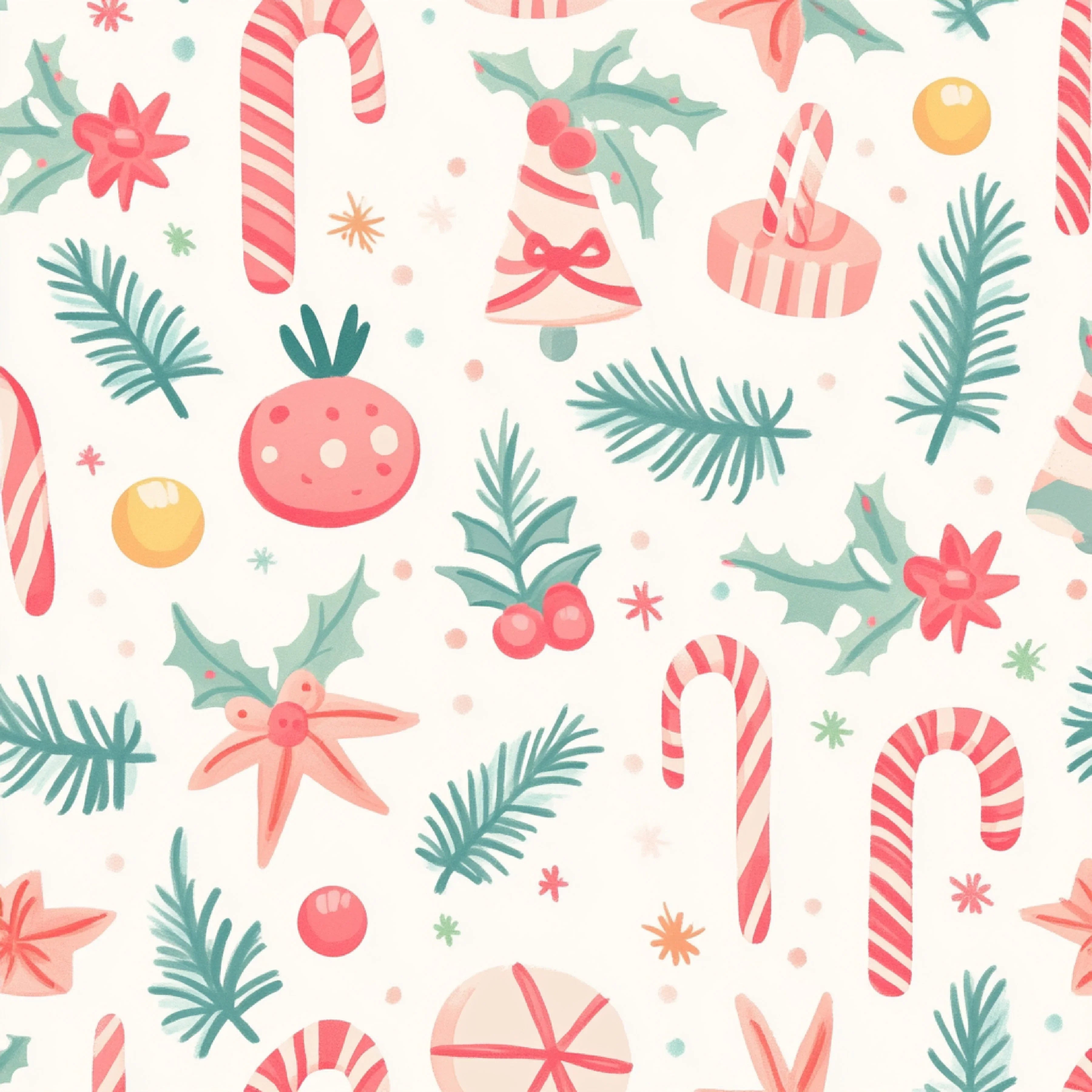 Merry & Bright Pastel Christmas Patterns Clipart Bundle - CraftNest - Digital Crafting and Art