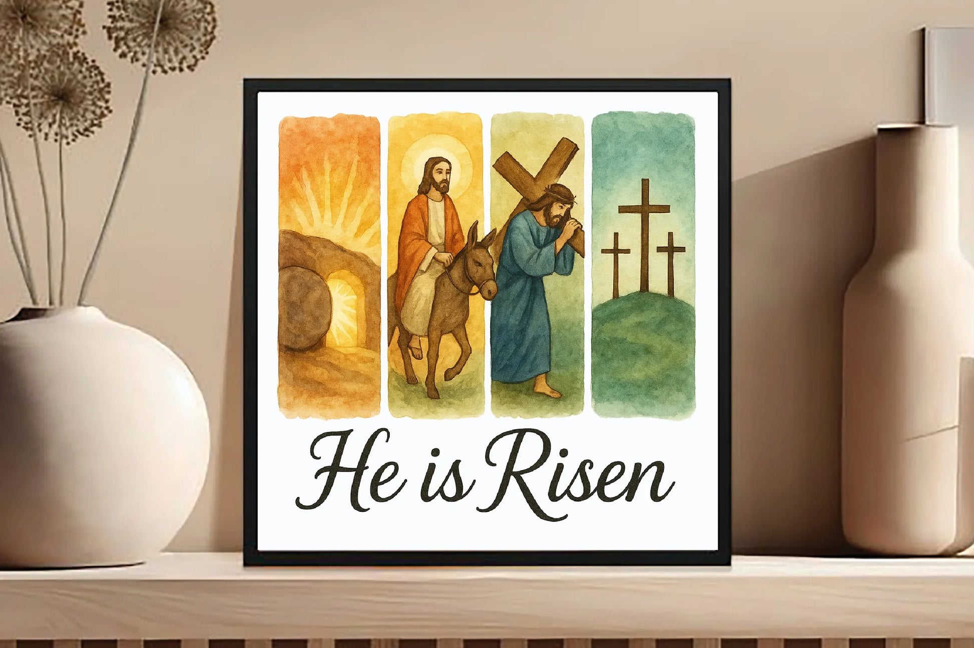 Brushstroke Jesus Easter Clipart Bundle: He Is Risen - CraftNest - Digital Crafting and Art