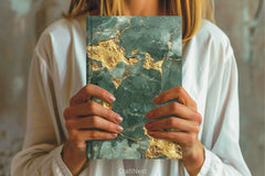 Sage Gold Marble Background Clipart Bundle - CraftNest - Digital Crafting and Art