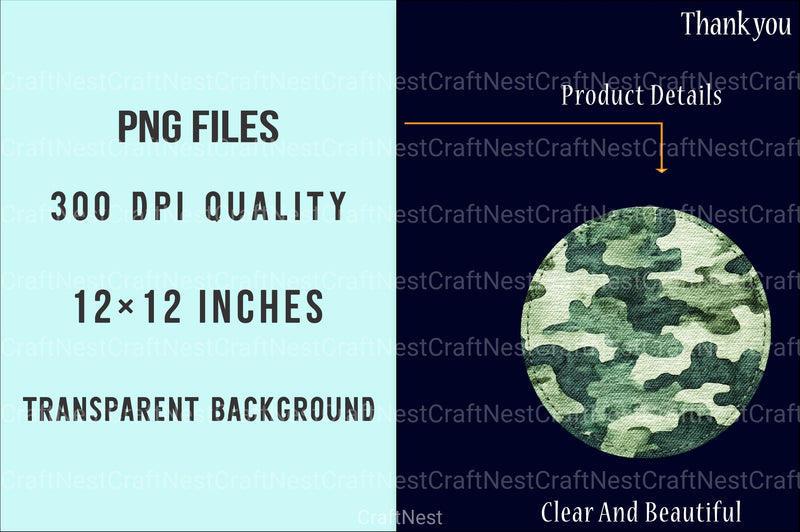 Camo Patches Clipart Bundle - CraftNest - Digital Crafting and Art