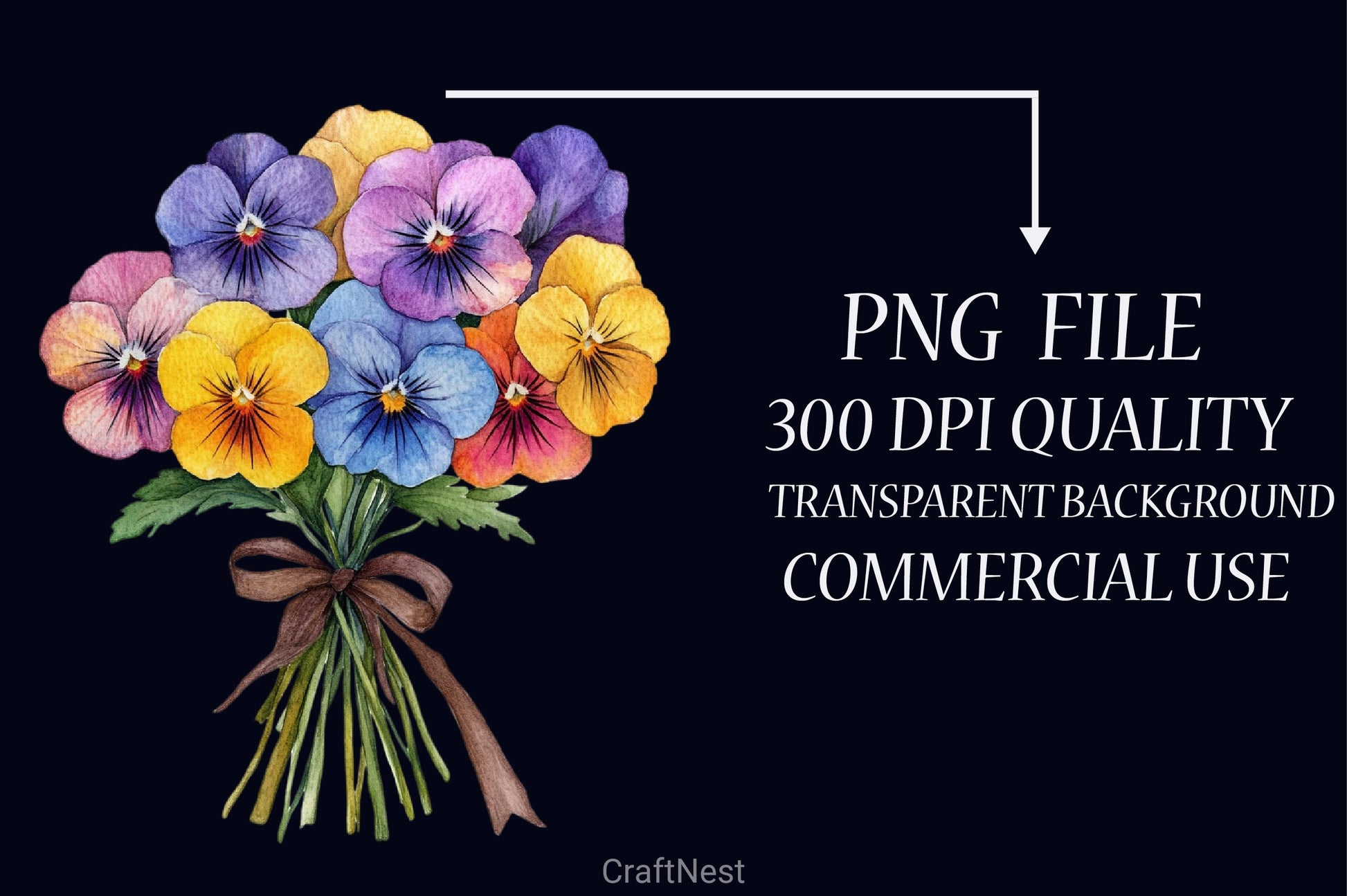 Pansy Flowers Clipart Bundle - CraftNest - Digital Crafting and Art