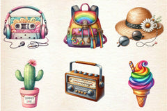 Groovy Summer Clipart Bundle 2 - CraftNest - Digital Crafting and Art