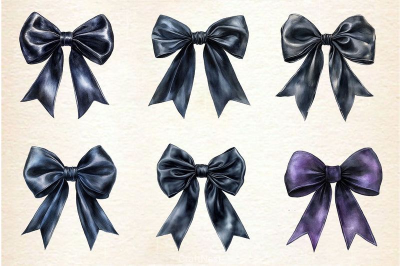 Black Month Bow Clipart Bundle - CraftNest - Digital Crafting and Art