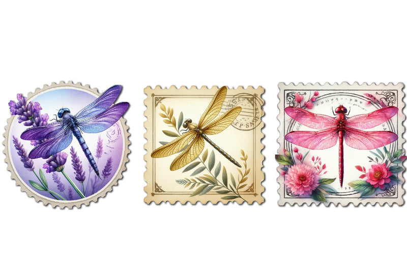 Dragonfly Stamps Clipart Bundle - CraftNest - Digital Crafting and Art