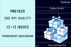 Powder Blue Winter Aesthetic Snowy Clipart Collection for Crafts & Design - CraftNest - Digital Crafting and Art