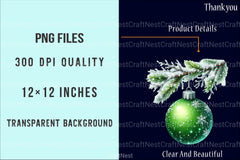 Green Christmas Tree Ball Clipart Bundle - CraftNest - Digital Crafting and Art